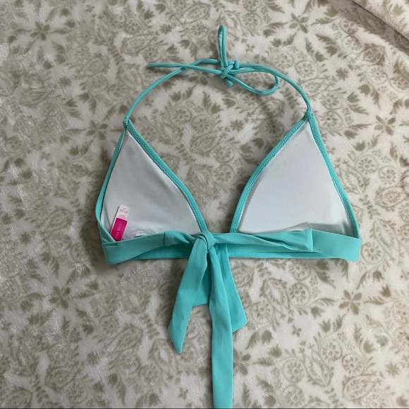 Victoria's Secret teal triangle bikini top S - Picture 2 of 3